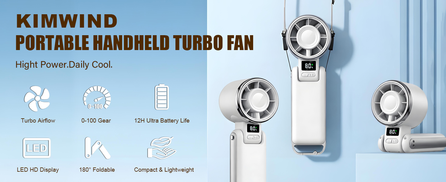 KIMWIND PORTABLE HANDHELD TURBO FAN