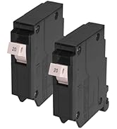 20 Amp 1-Pole Circuit Breaker, Type 3/4-Inch Plug-On Molded Case Circuit Breaker, 120/240V, Therm...