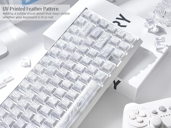 Clear Keycaps,Shine-Through Keycap,Jelly Keycap Cherry Profile Keycaps for Mechanical Keyboard