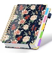 Spiral Journal Notebooks for Work, 300 Pages 5 Subject Notebook College Ruled with Dividers &amp; Tab...