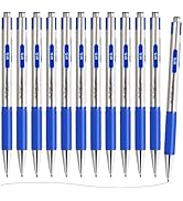 M&amp;G Ballpoint Pens, Blue Ink Pens Medium Point 0.7mm, Retractable Ballpoint Pens Bulk Long Lastin...