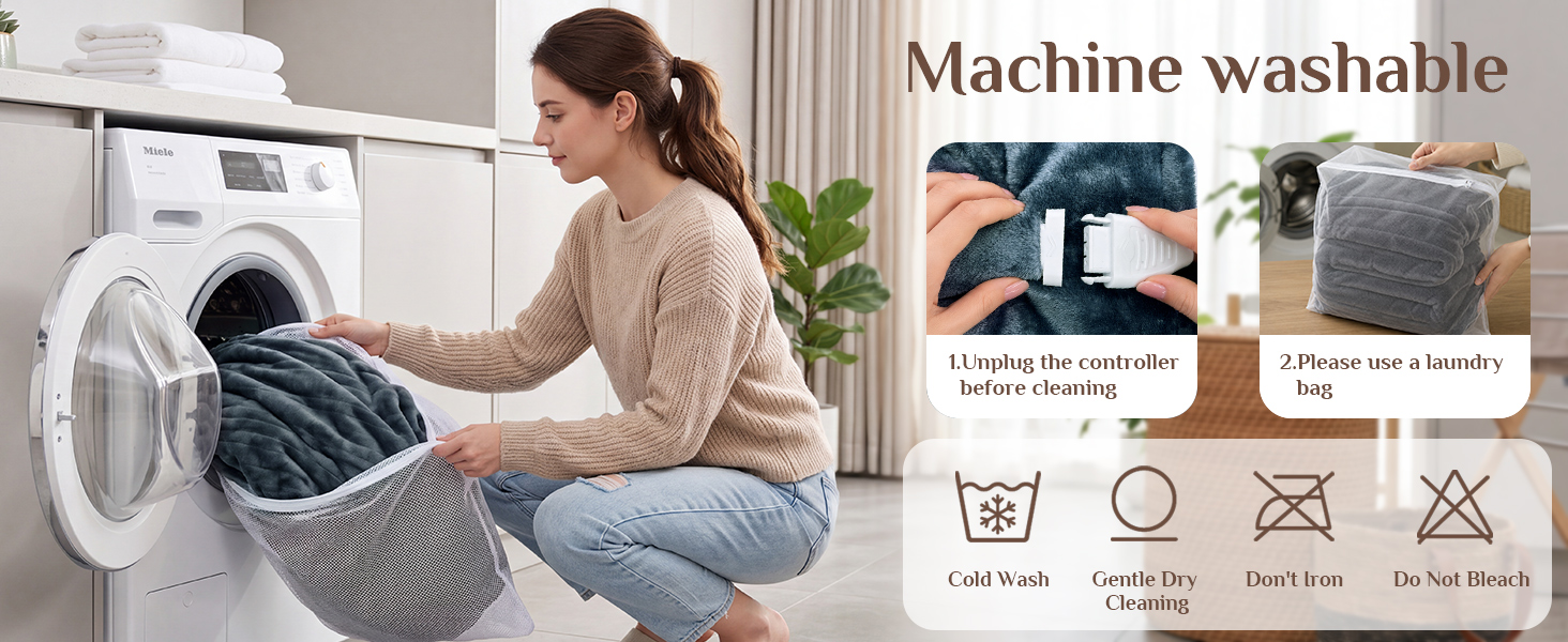 washable sherpa heated throw blanket, gifts for grandmas, glowing LED controller, bed and couch