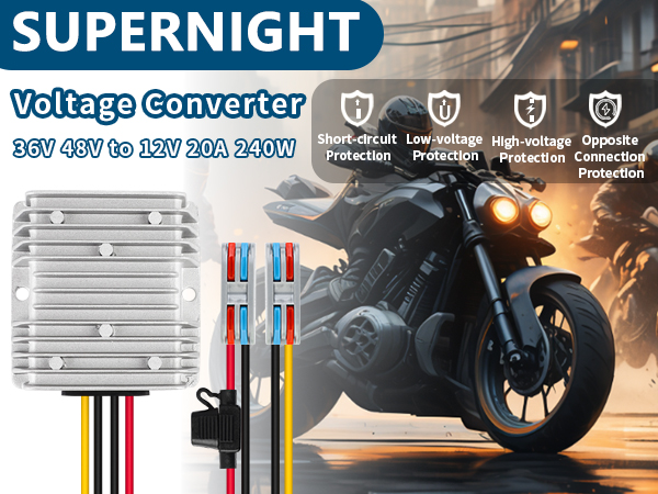 48V 36V to 12V Voltage Converter 240W 20A Regulator