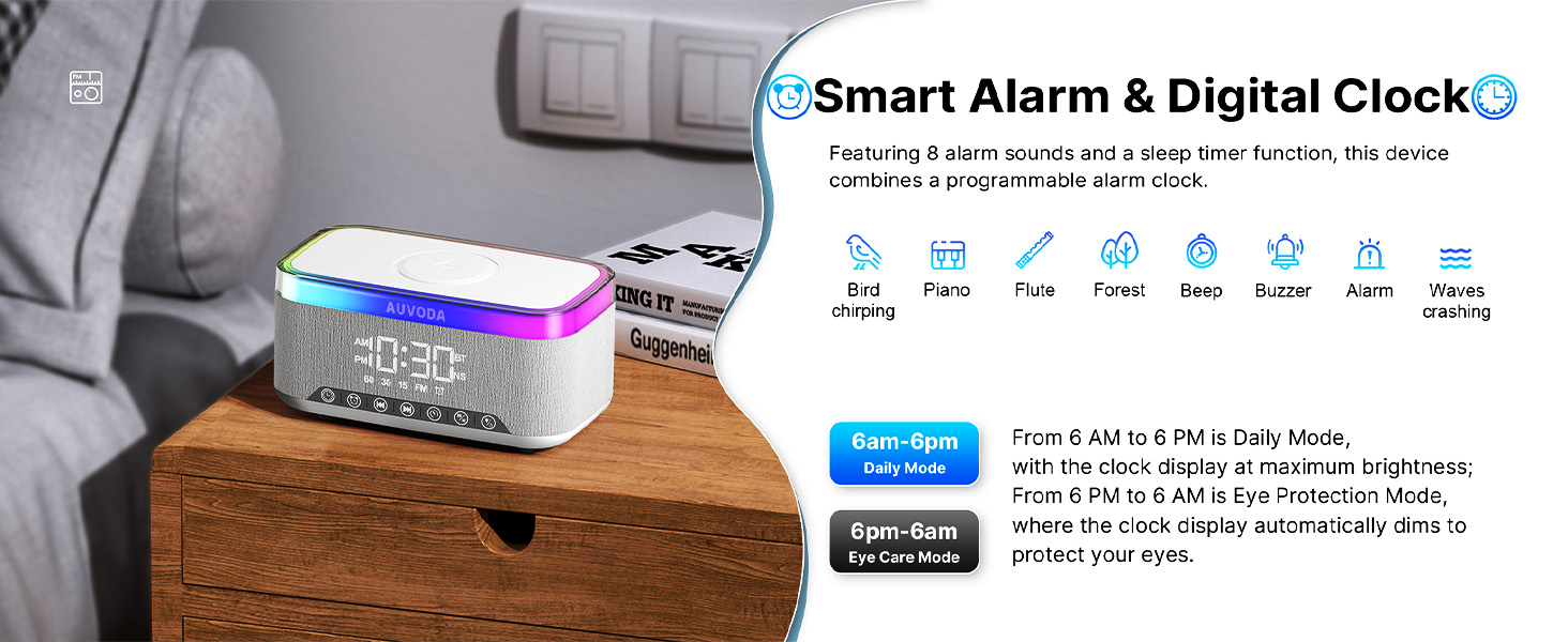 Bluetooth Speaker with Smart Alarm &amp;amp; Digital Clock