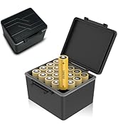 20 Slots 18650 Battery Case, 18650 Battery Organizer,High Capacity Water-Resistant Anti-Shock Ant...