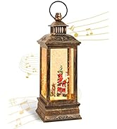 BOHON 12 Inch Snow Globes Christmas with Music USB Powered & Battery Operated Santa Snow Globe La...