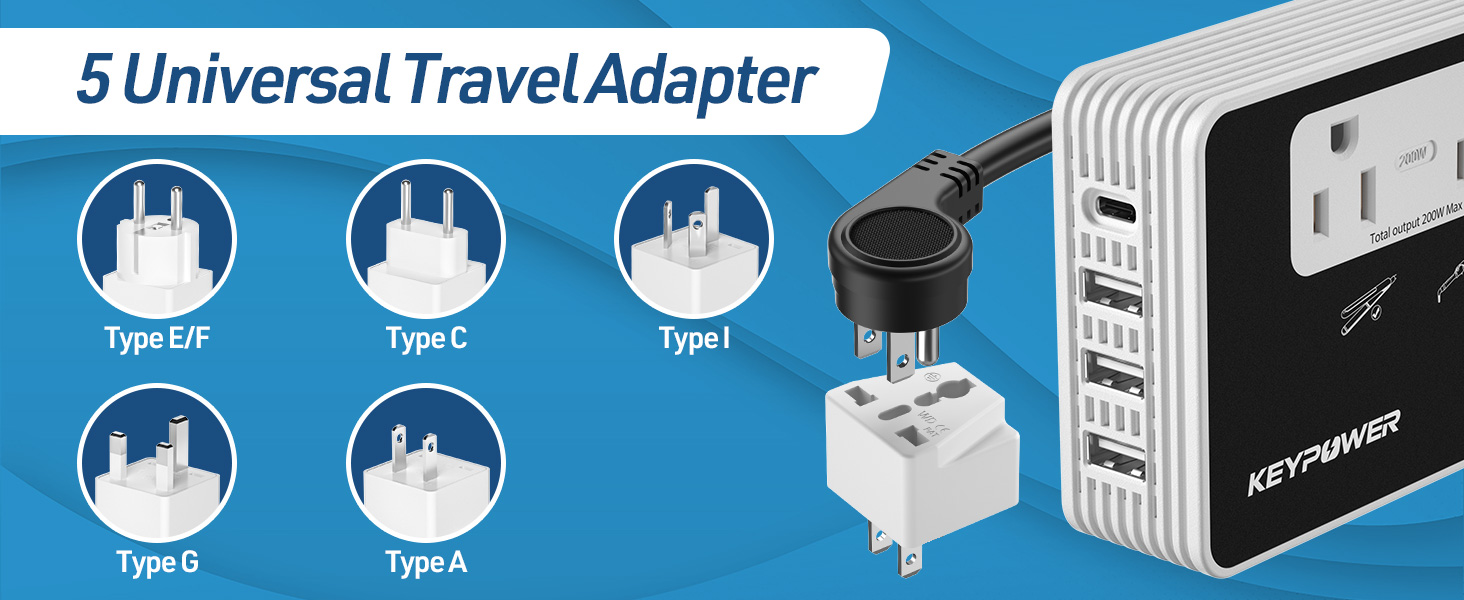 5 Universal Travel Adapter