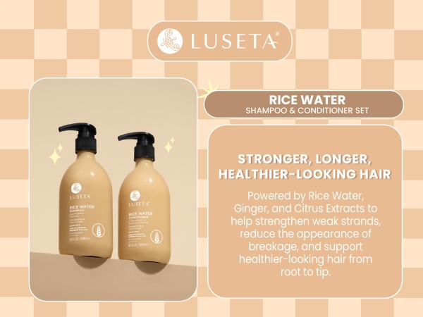 LUSETA rice water shampoo and conditioner