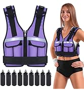 Adjustable Weighted Vest Weights Set: Sportneer 2-18 lbs/2-19 lbs Body Weight Vests 9 In 1 Fast A...