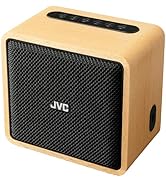JVC Wireless Bluetooth Speaker - Retro Portable Speaker with Genuine Wood Design, Palm-Sized, Gre...