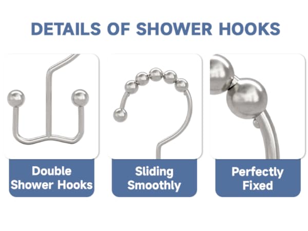 Nickel Double Shower Hooks
