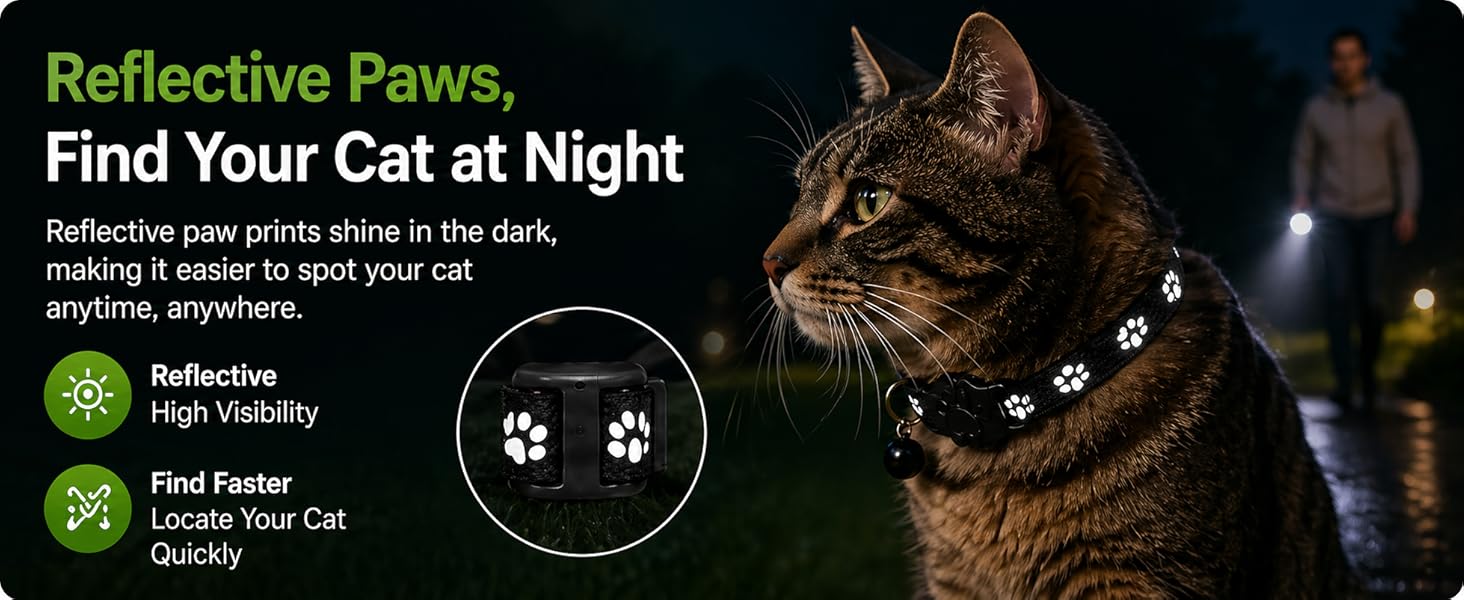 Pet Tracker,GPS Collar for Cats (Android Only) Smart tag