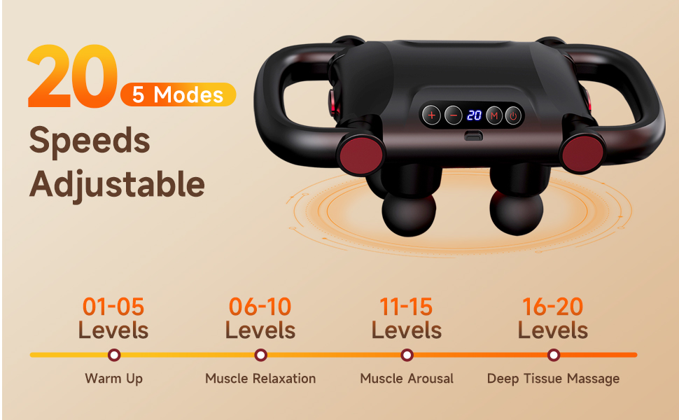 6-Head Massage Gun Set, Deep Tissue Percussion Massager