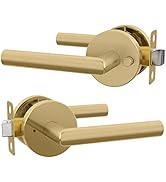 Mega Handles Privacy I Lever Door Handle Set for Hallway, Closet and Bathroom I Reversible Heavy ...