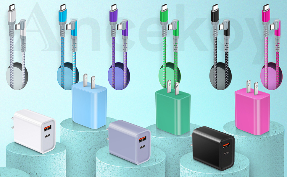 usb c wall charger with cables