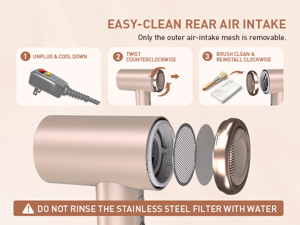 EASY-CLEAN REAR AIR INTAKE