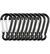 SWATOM Aluminum Carabiner Clip 1.6/1.9/2.3/2.7/3.1 Inches Spring Snap Hook Keyring Carabiners Key...