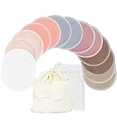 wegreeco Bamboo Nursing Pads (14 Pack) + Laundry Bag &amp; Travel Storage Bag, 4.7 inch Option - Wash...