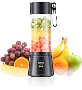 Personal Size Portable Blender Cordless - Mini Blender for Smoothies and Shakes with 380Ml BPA Fr...