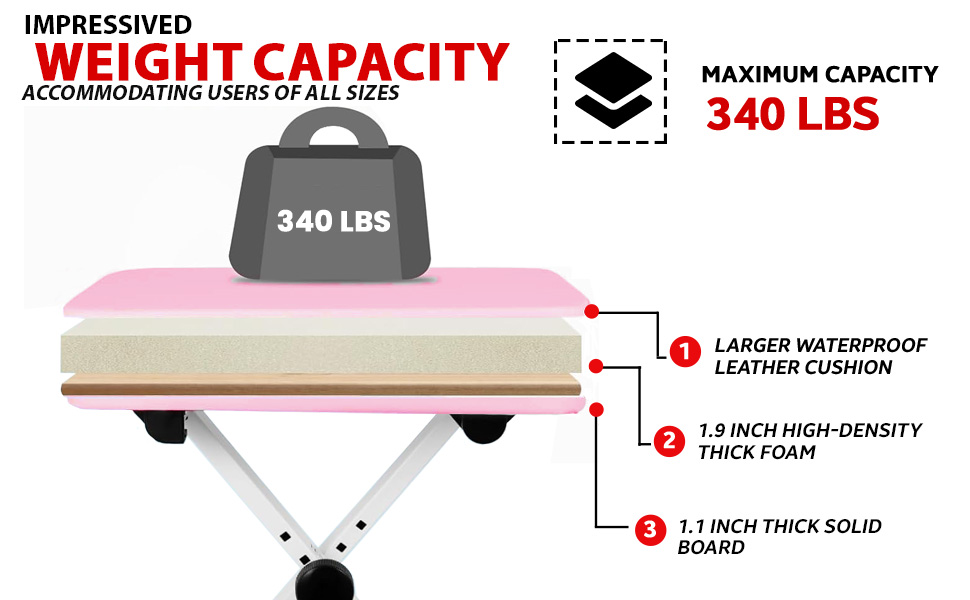 Keyboard Bench Piano Chair Stool Heavy Duty Seat Pianist Drum Guitar Player