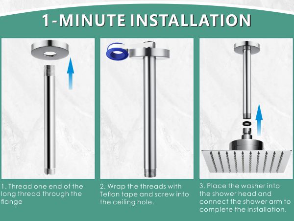 Replacement shower arm
