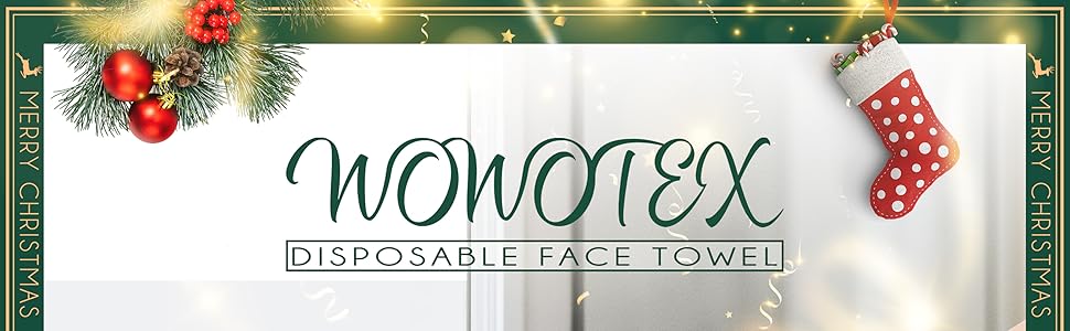 Xmas WOWOTEX Disposable Face Dry Wipes LOGO 1