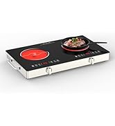 GIHETKUT Electric Cooktop,110V 2400W Stove top, Countertop Cooktop with 9 Power Levels, LED Displ...