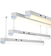 ETL Listed 8FT LED Shop Light, 5 Power(60W-150W) &amp; 6CCT(3000K-6500K) All in 1, 8 FT Linear Strip ...