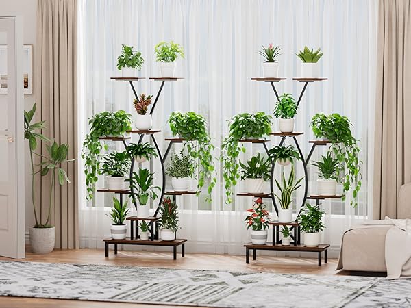 6 Tiered Tall Large Plant Shelf Indoor for Living Roome