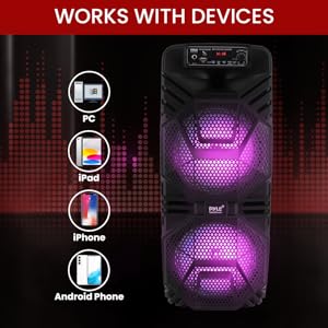 Pyle Bluetooth PA Speaker System - 600W Rechargeable Outdoor Bluetooth