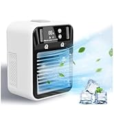 Portable Air Conditioner, Rechargeable Mini Air Conditioner Evaporative Air Cooler With 2 Speeds,...