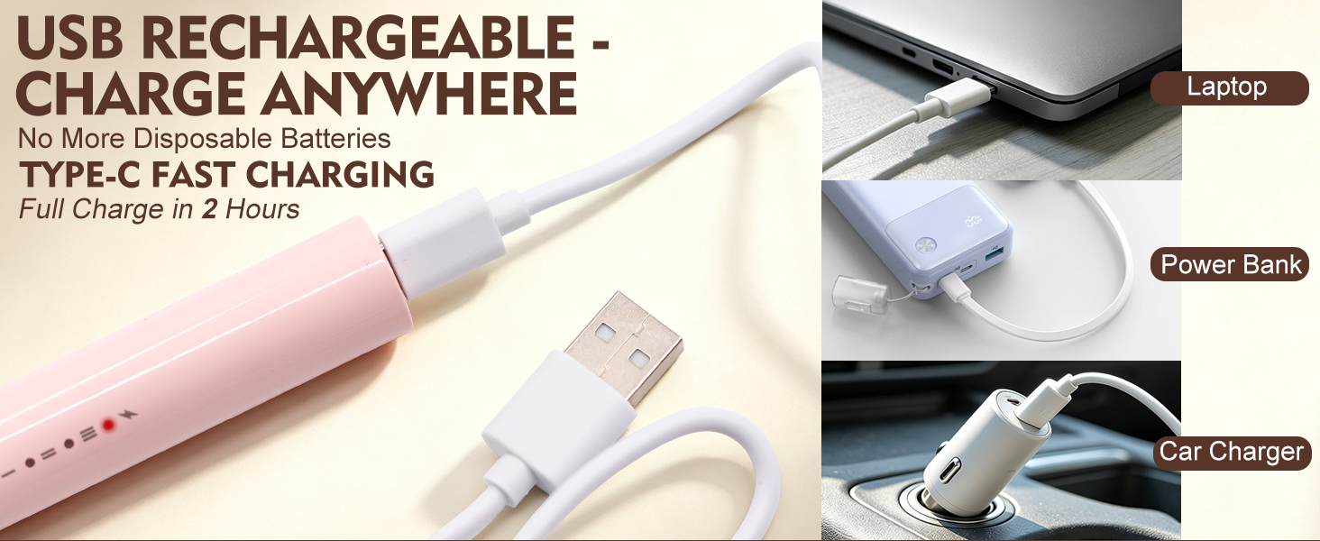 USB RECHARGEABLE - CHARGE ANYWHERE