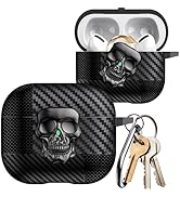 Ephoou for AirPods Pro 3 Case (2025) with Skull Lock &amp; Carabiner Keychain, Girls Boys Funny Cool ...
