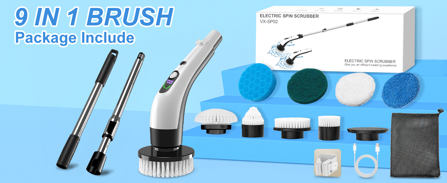 spin scrubber for cleaning