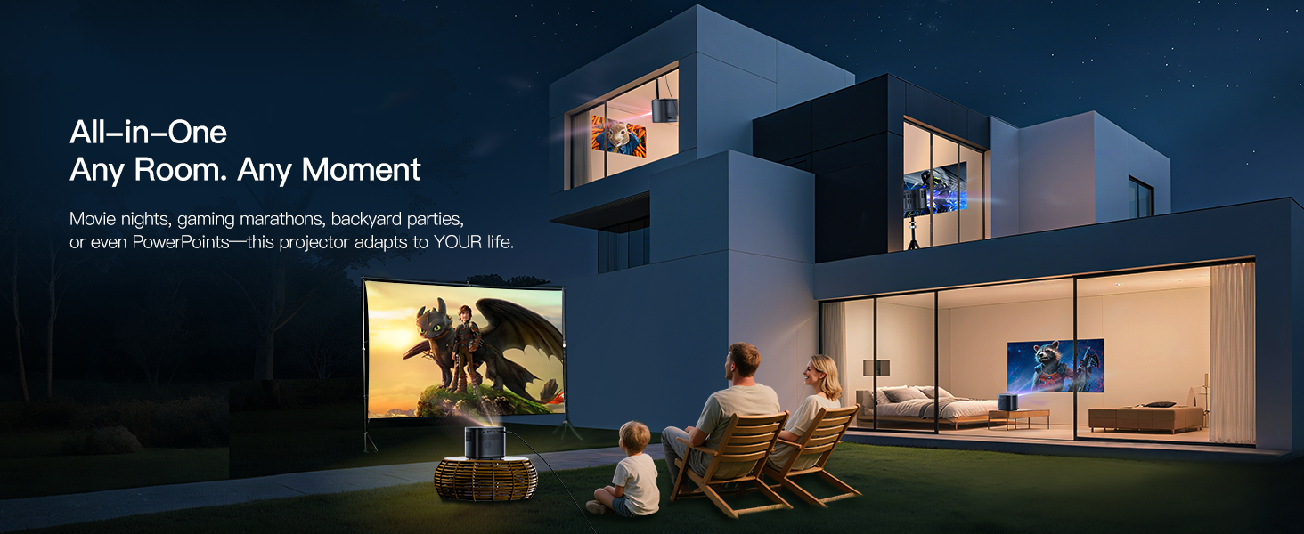 projector 1080p HD home theater outdoor movie portable projectors mini small video projector