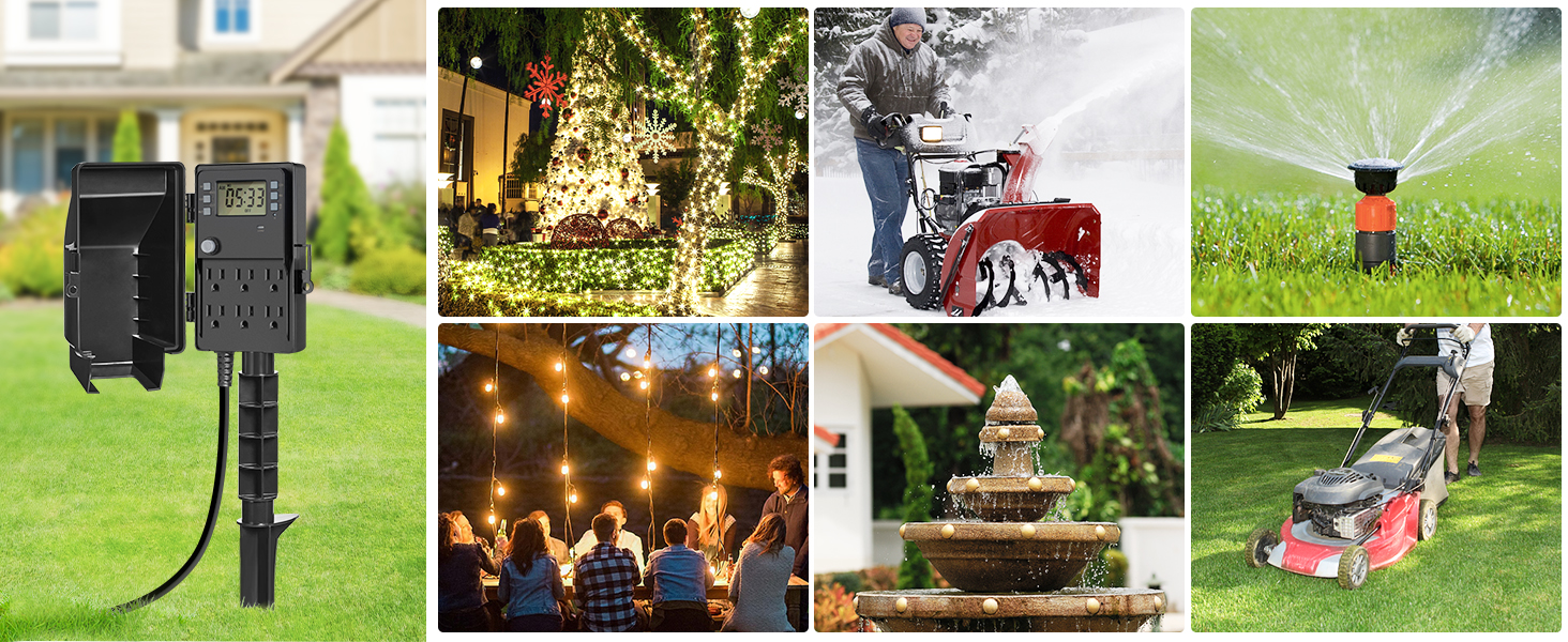 power stake outdoor outlet cover weatherproof