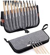 Paint Brush Holder Case for Artists with 22 Slots, Brush Organizer with Pop-Up Stand, Travel Pain...