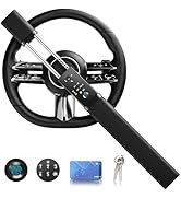 eRapta Smart Steering Wheel Lock, Fingerprint and Numeric Keypad Antitheft Car Security Lock with...