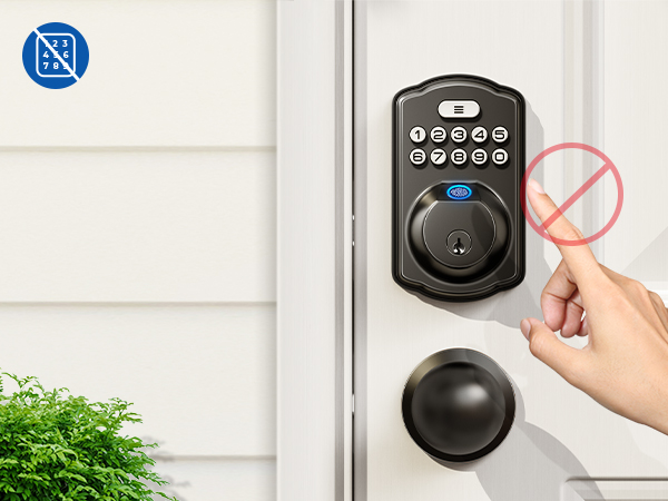 keyless entry door lock with knobs