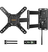 Perlegear Lockable RV TV Mount for 13–43 inch TVs up to 44 lbs, Full Motion RV TV Wall Mount with...