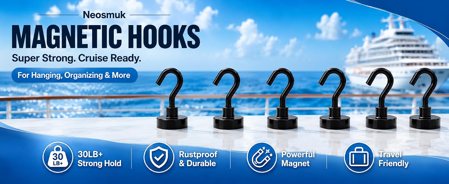 NeosmukBlack Magnetic Hooks