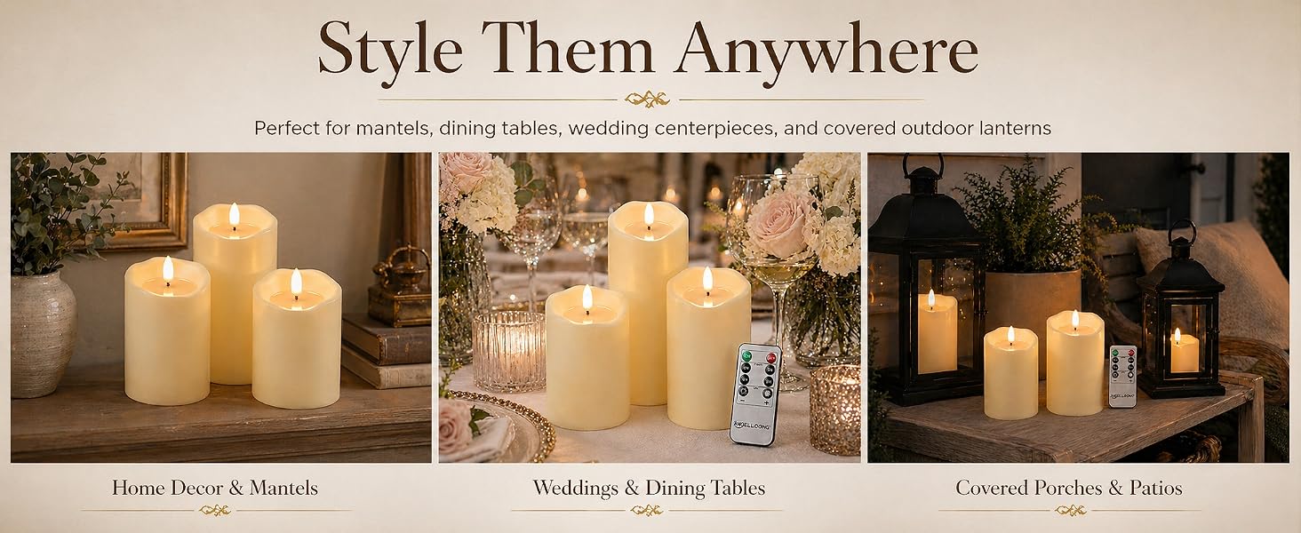 flameless candles with timer