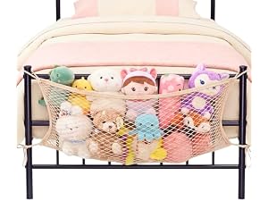 Stuffed Animal Storage Net for Kids, Elastic Bedside Toy Organizer Net
