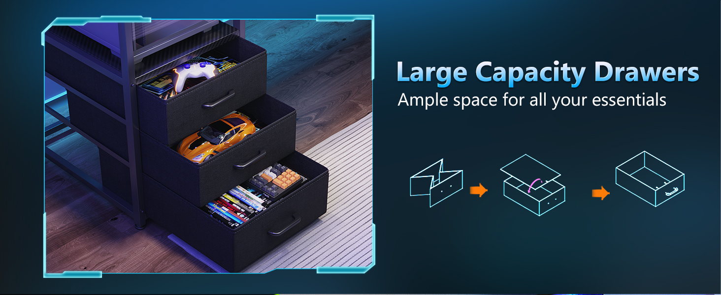 Large Capacity Drawers