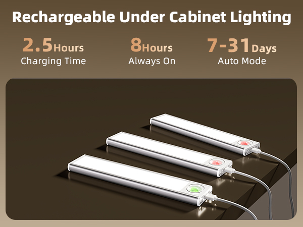 rechargeable cabinet lighting
