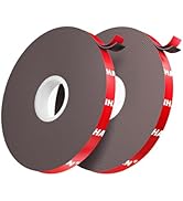 Double Sided Tape, Two Sided Adhesive Foam Heavy Duty Mounting Tape, Narrow Strong Sticky Tracele...