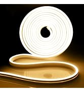 iNextStation Neon LED Strip Lights 16.4ft/5m Neon Light Strip 12V Silicone LED Neon Rope Light Wa...