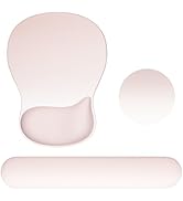 Ospelelf Keyboard Wrist Rest Set with Ergonomic Mouse Pad - 3-in-1 Memory Foam Support for Pain R...
