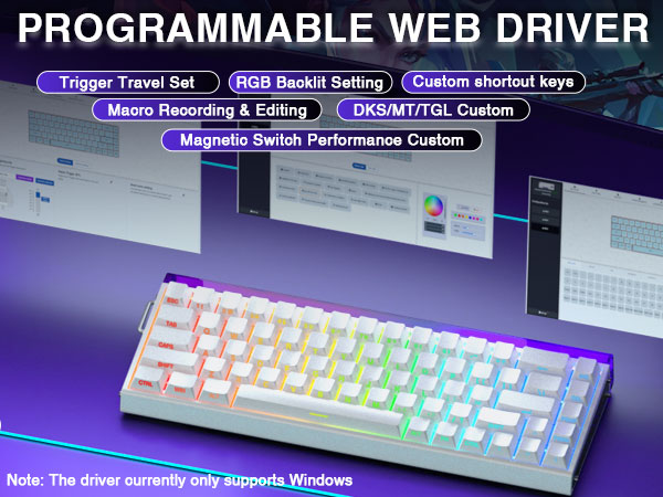 Wired Custom Gaming Keyboard with web driver