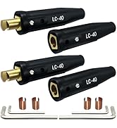 2 Pack LC-40 Welding Leads Quick Connector, Welding Cable Connectors, Male &amp; Female Welding Conne...